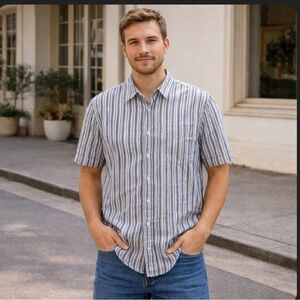 Lands’ End Men’s Short Sleeve Button-Up Shirt